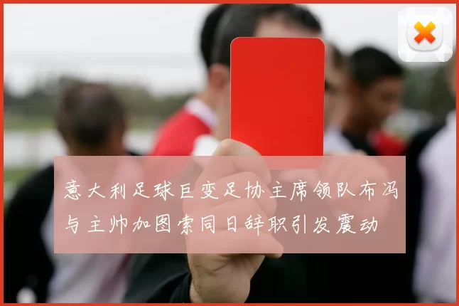 意大利足球巨变足协主席领队布冯与主帅加图索同日辞职引发震动
